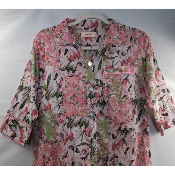 Papinelle Floral Women's 2 Piece Pajamas Size S - Picture 4 of 11